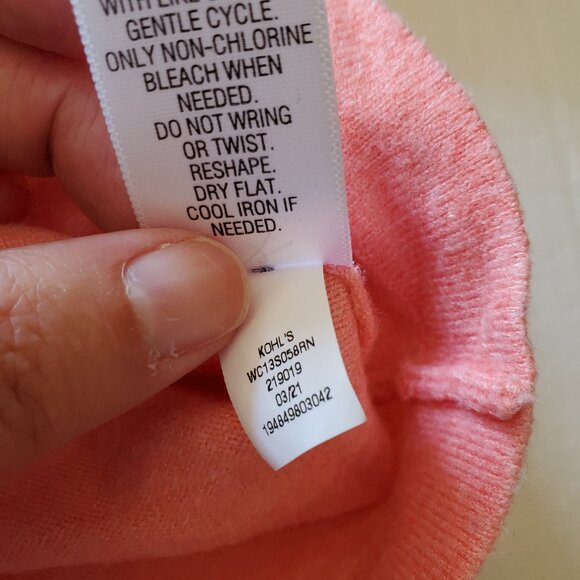 Croft & Barrow Coral Pull Over Lightweight Sweater Large - Picture 10 of 14